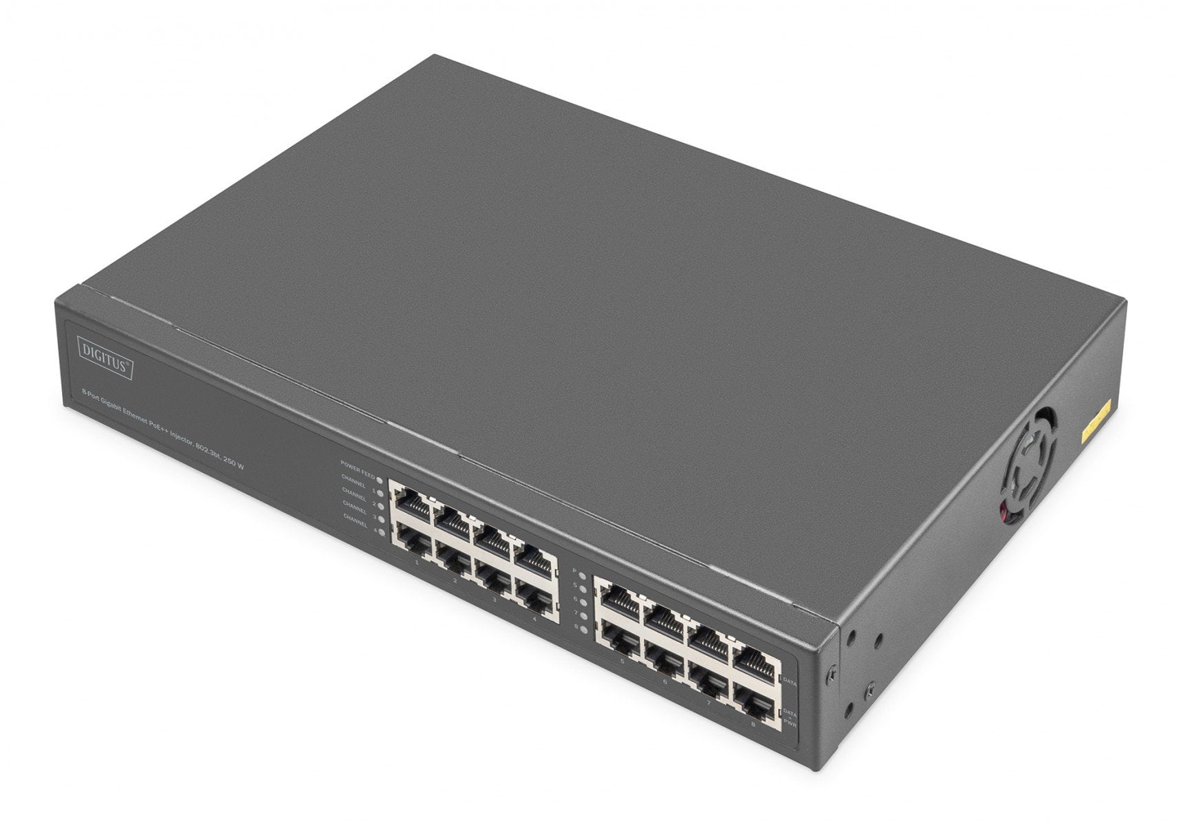 Alimentation/Injecteur PoE++ Ethernet Gigabit 802.3bt, 8 ports, budget PoE 250 W