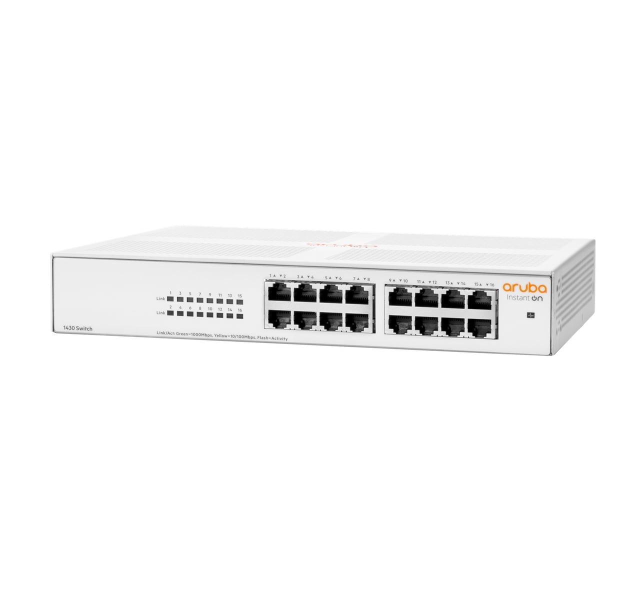 HPE Networking Instant On 1430 16G Switch Commutateur non géré 16 x 10/100/1000 de bureau Montable sur rack fixation murale BTO