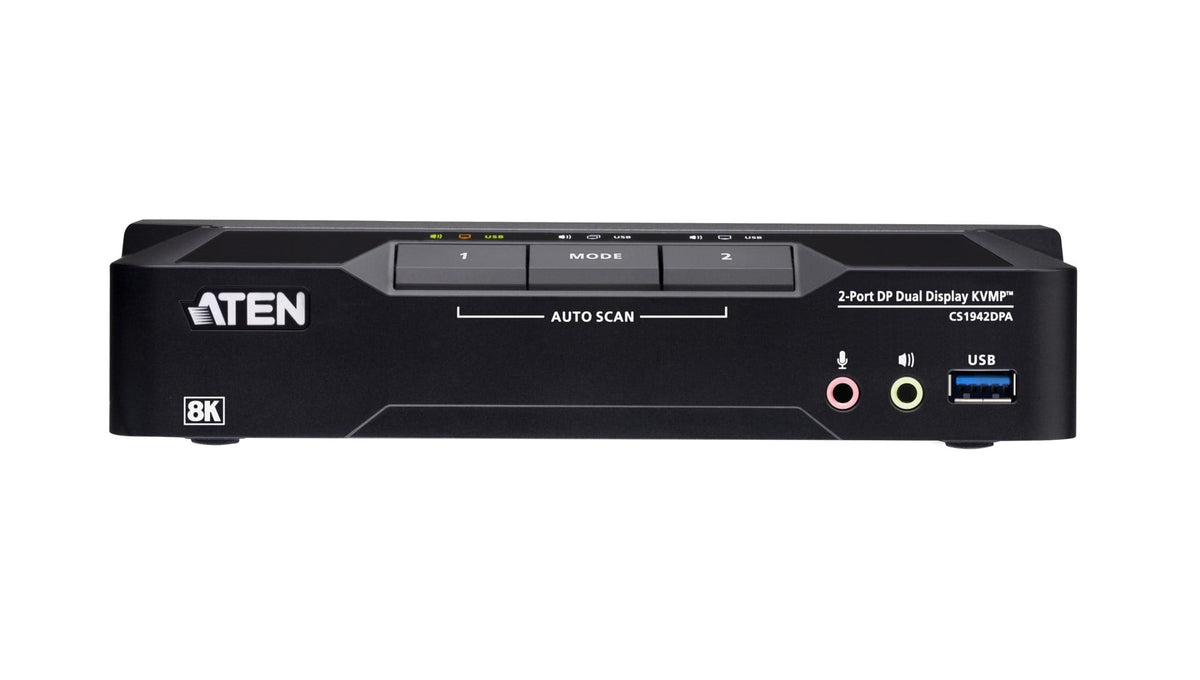 Aten CS1942DPA-AT-G 2P USB3.0 8K DP Double Écran KVMP™ Sw