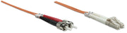 Intellinet 1.0m LC-ST M/M câble de fibre optique 1 m OM2 Orange
