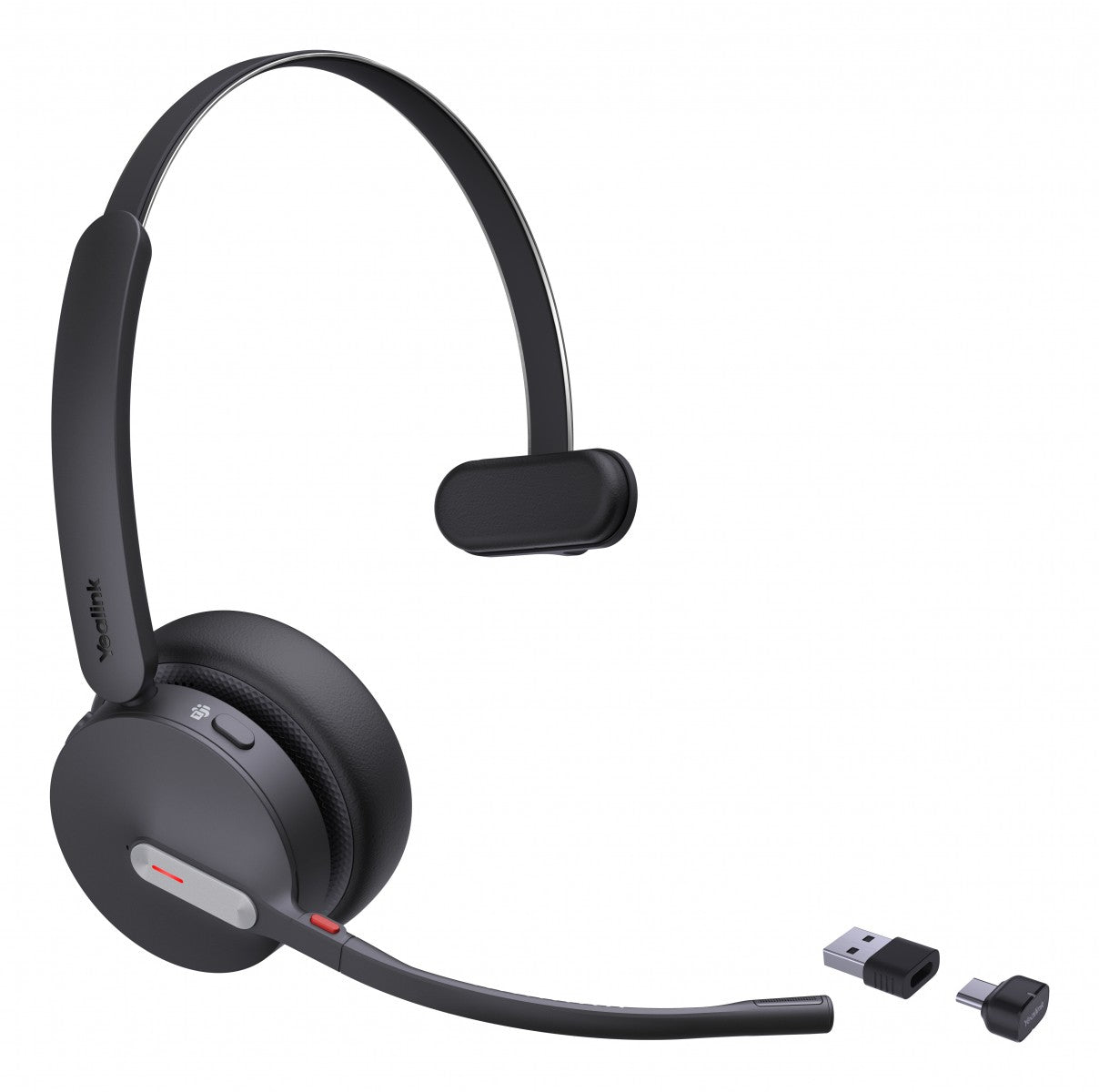 Yealink BH70 Mono Teams Sans fil Arceau Bureau/Centre d'appels USB Type-C / USB Type-A Bluetooth Noir