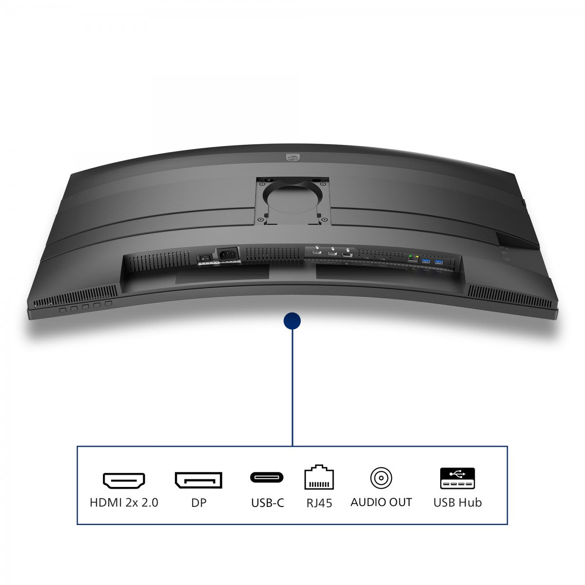 PHILIPS 34B2U5600C/00 34p 3440x1440 120Hz VA CURVED H/A tbu MM ULTRAWIDE USB-C DOCKING DISPLAY RJ45 PD > 100 W USB HUB SPEAKERS