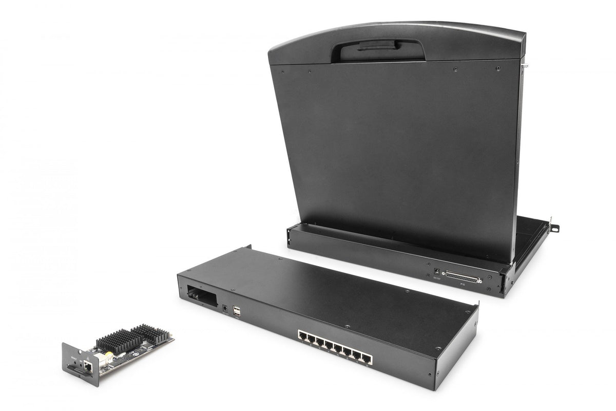 Digitus DS-72216 commutateur écran, clavier et souris Grille de montage Noir