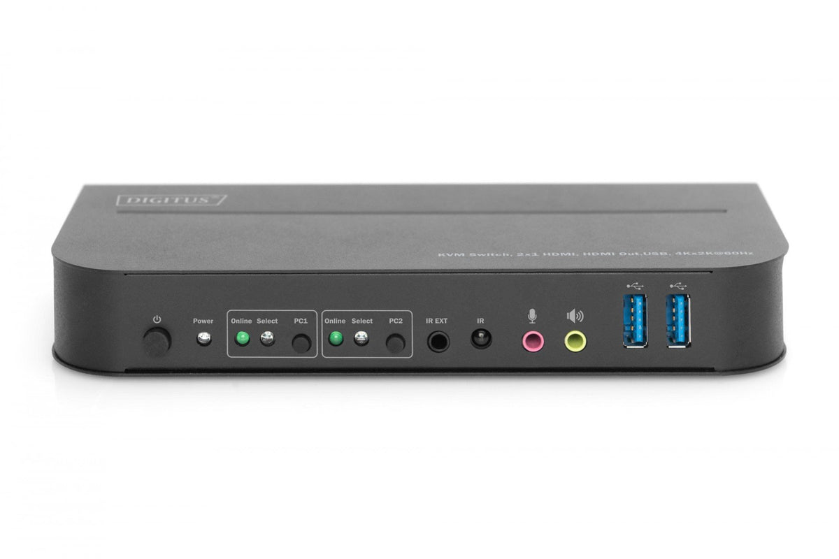 Digitus DS-12874 commutateur écran, clavier et souris Noir