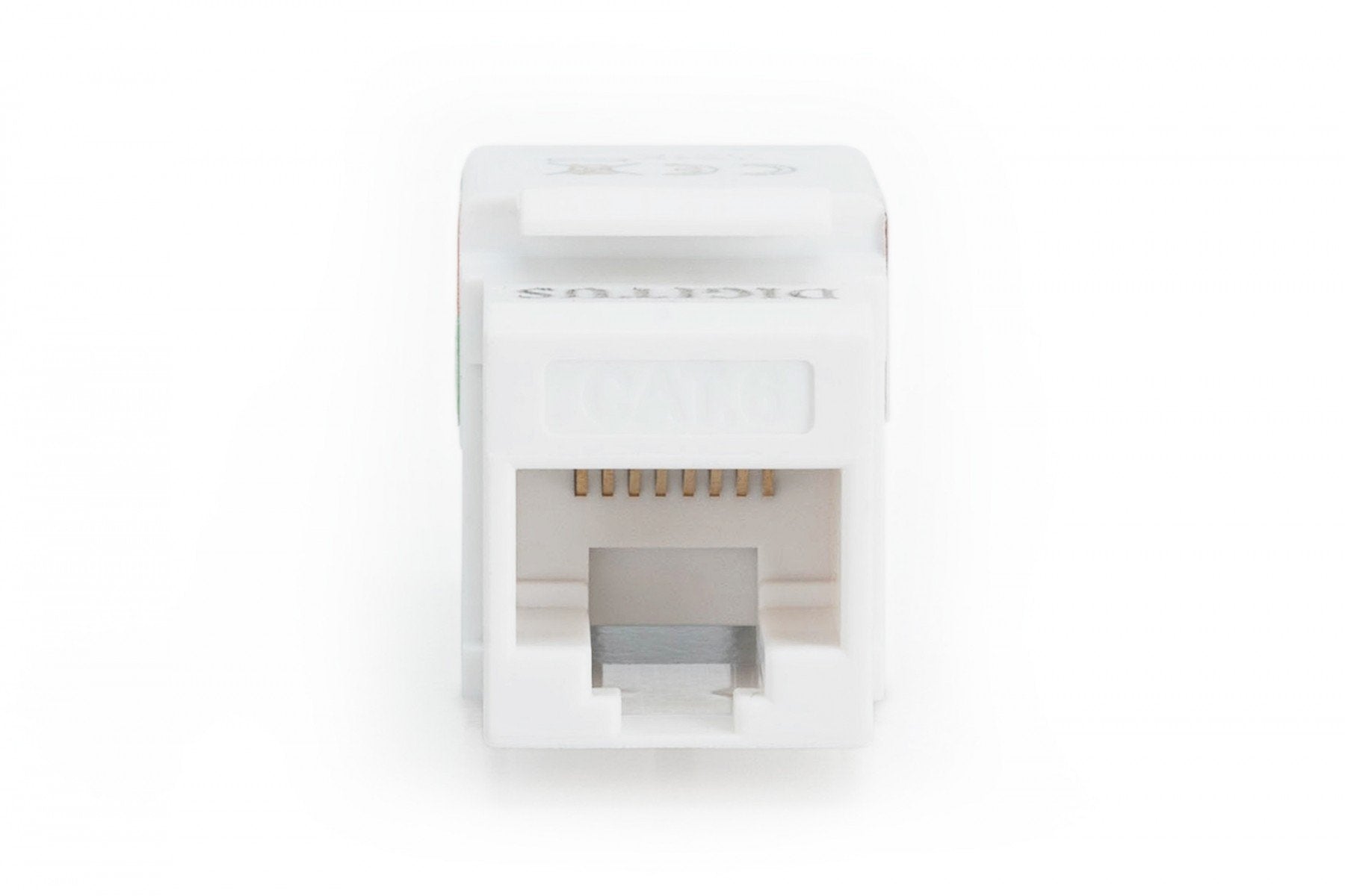 Digitus DN-93601 Module (prise) keystone RJ45 (8P8C) Cat. 6, UTP, non blindé, sans outil, blanc, 1 piece