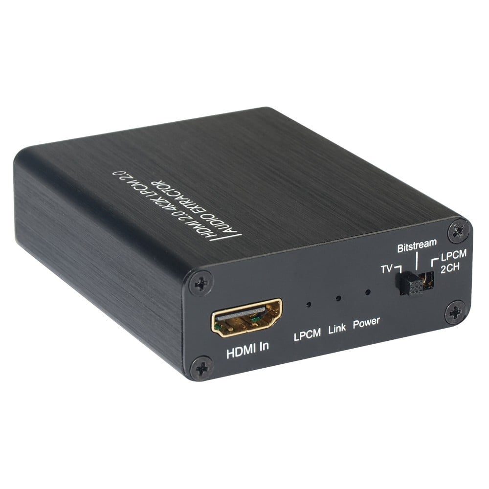 Techly IDATA HDMI-EA4K Extracteur audio SPDIF 5.1CH, analogique 3.5mm 2CH avec HDMI 4K60Hz