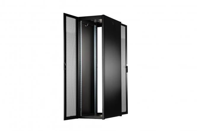 "Armoire réseau debout Hyper Pro 19"" 42U rack 600x1000, porte avant perforée, noire, 1000 kg"