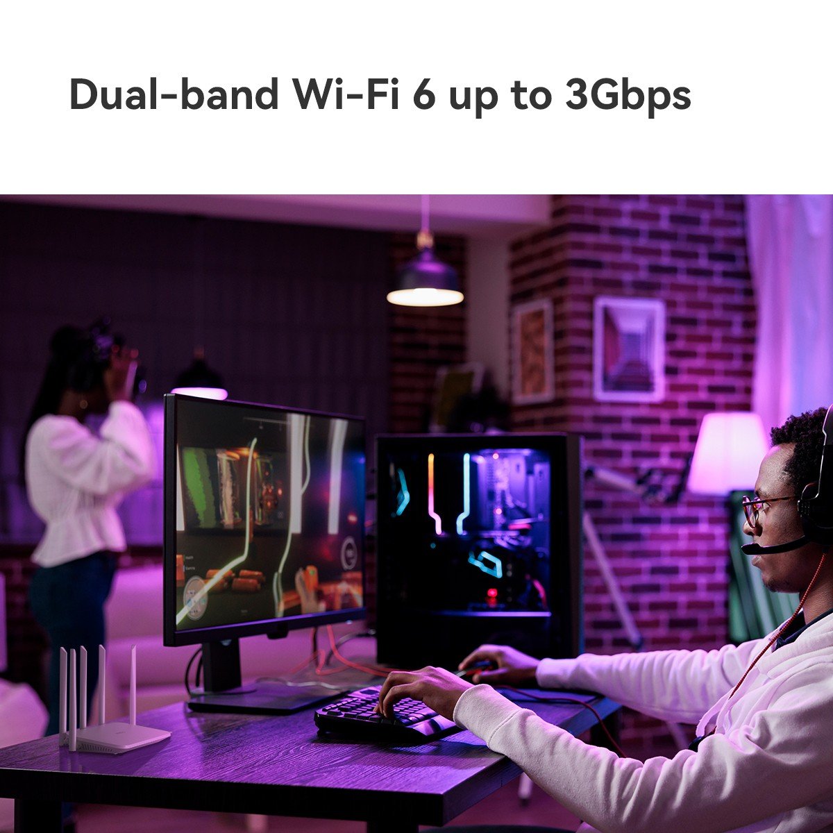 Imou HX21 routeur sans fil Gigabit Ethernet Bi-bande (2,4 GHz / 5 GHz) Blanc