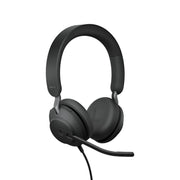 Jabra Evolve2 40, MS Stereo Casque Avec fil Arceau Bureau/Centre d'appels USB Type-A Bluetooth Noir