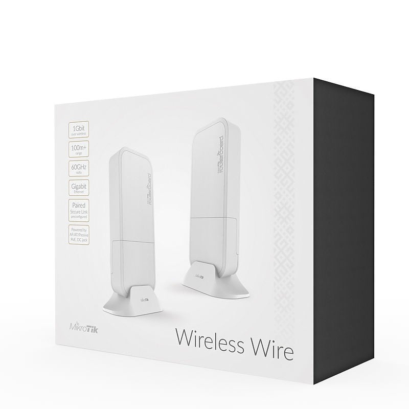 Mikrotik RBWAPG-60ADKIT point d'acces réseaux locaux sans fil 1000 Mbit/s Blanc Connexion Ethernet, supportant l'alimentation via ce port (PoE)