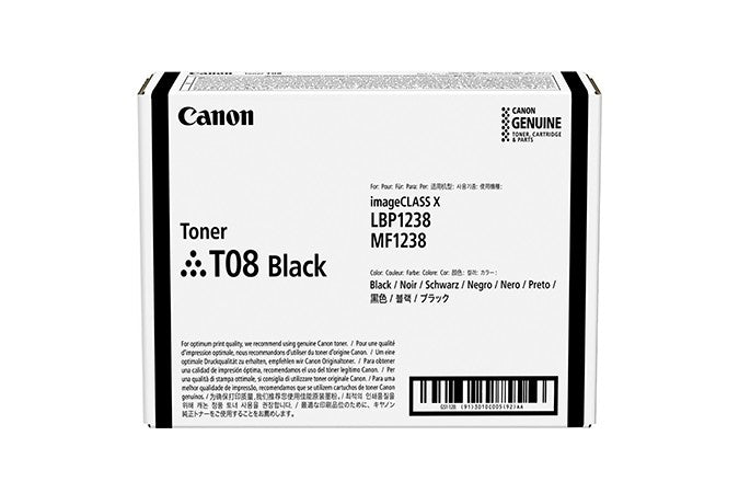 Canon TONER T08 BLACK Cartouche de toner 1 piece(s) Original Noir