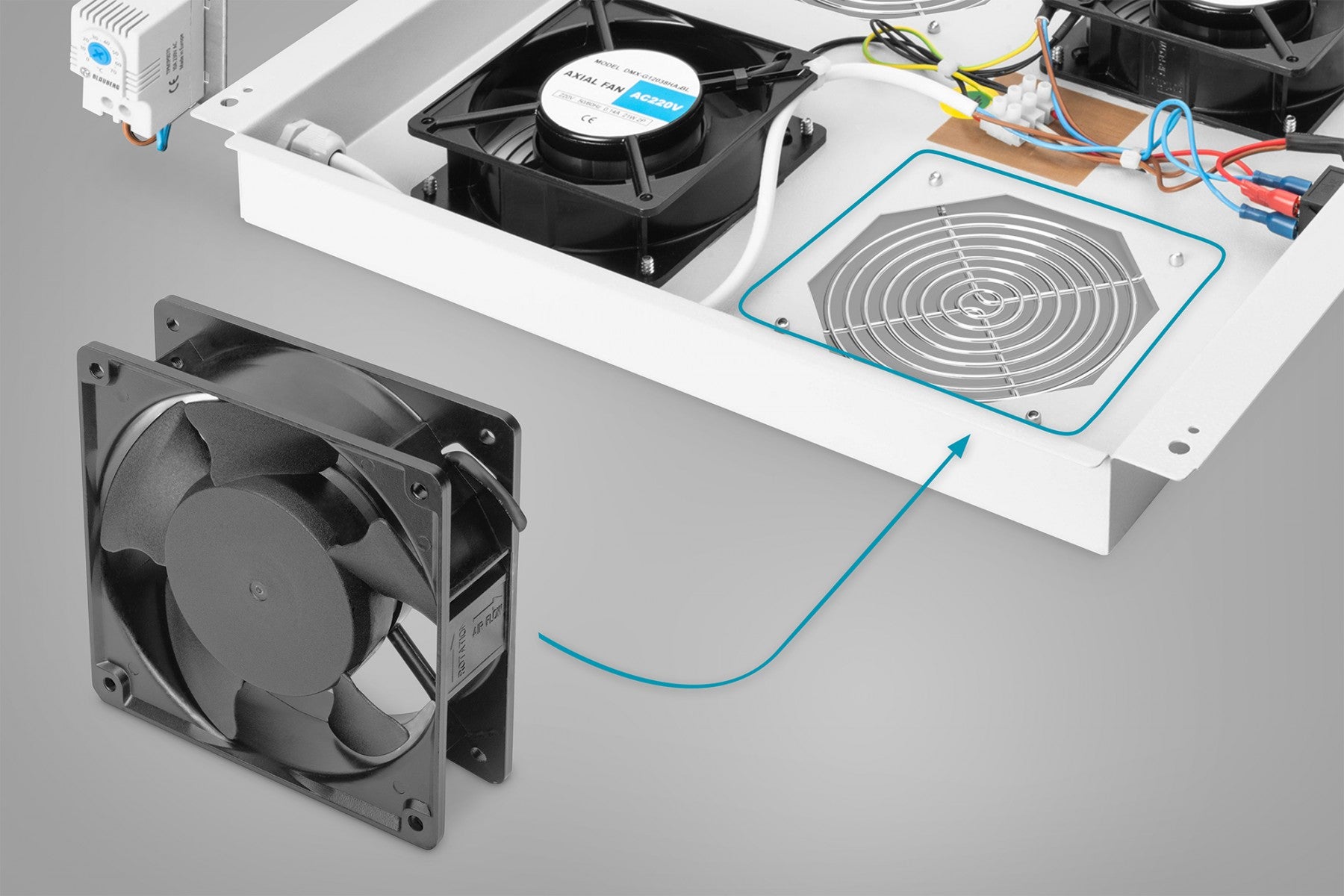Remplacement pour unités de ventilation, performance 138 m3/h, niveau de bruit 47 dB(A) performance 138 m3/h, niveau de bruit 47 dB(A)
