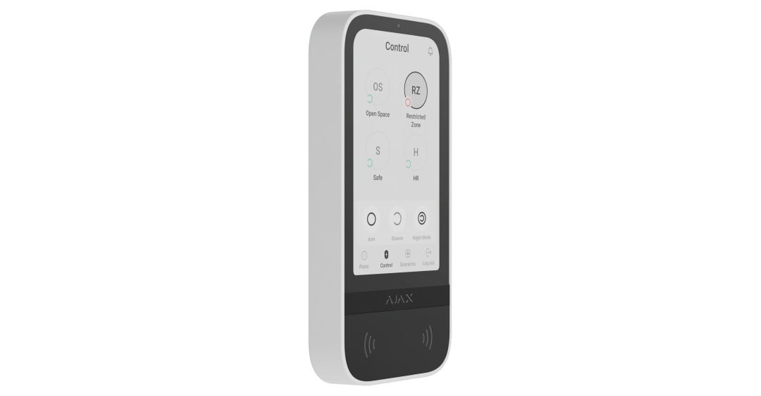 Ajax Systems 58455.148.WH1 Clavier a écran tactile Jeweller - clavier sans fil a écran tactile - blanc