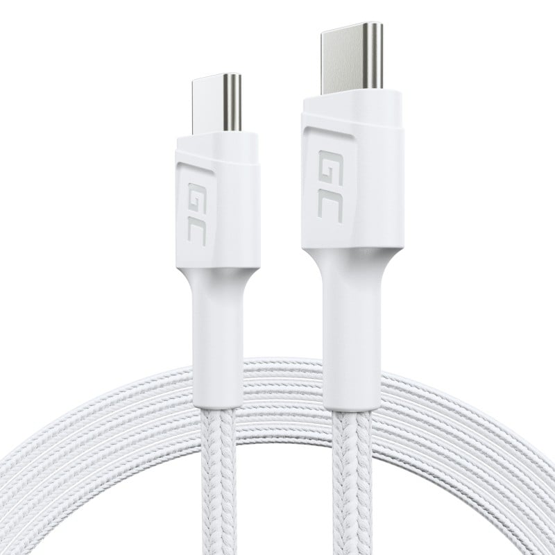 Green Cell KABGC30W câble USB USB 3.2 Gen 1 (3.1 Gen 1) 1,2 m USB C 0,48 Gbit/s 60 W Blanc