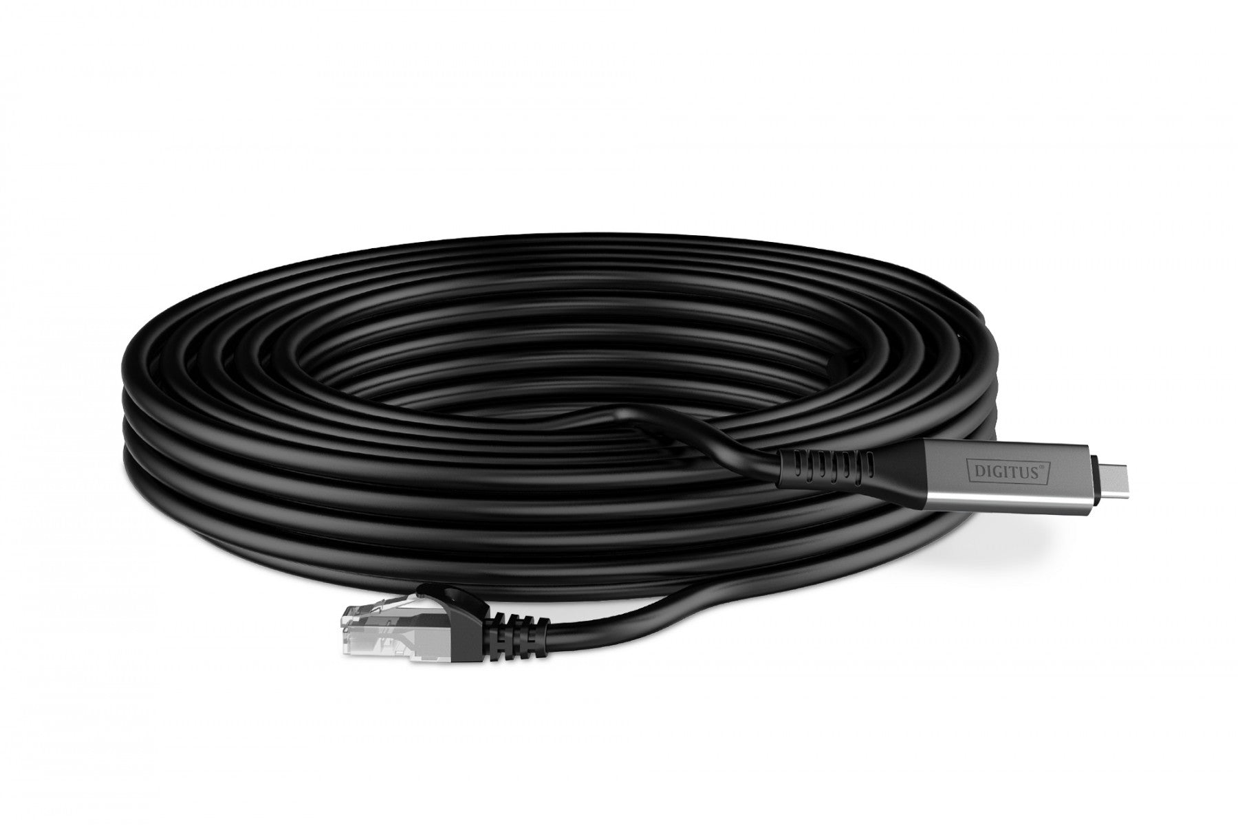 Câble adaptateur USB-C vers RJ45 Cat. 6A S/FTP, 1 Gbit/s, USB 3.2 Gen1, LSZH, 10 m