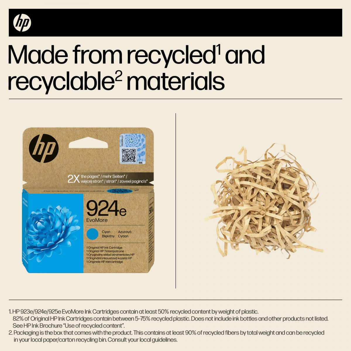 HP 924e EvoMore Cyan Original Ink Cartridge