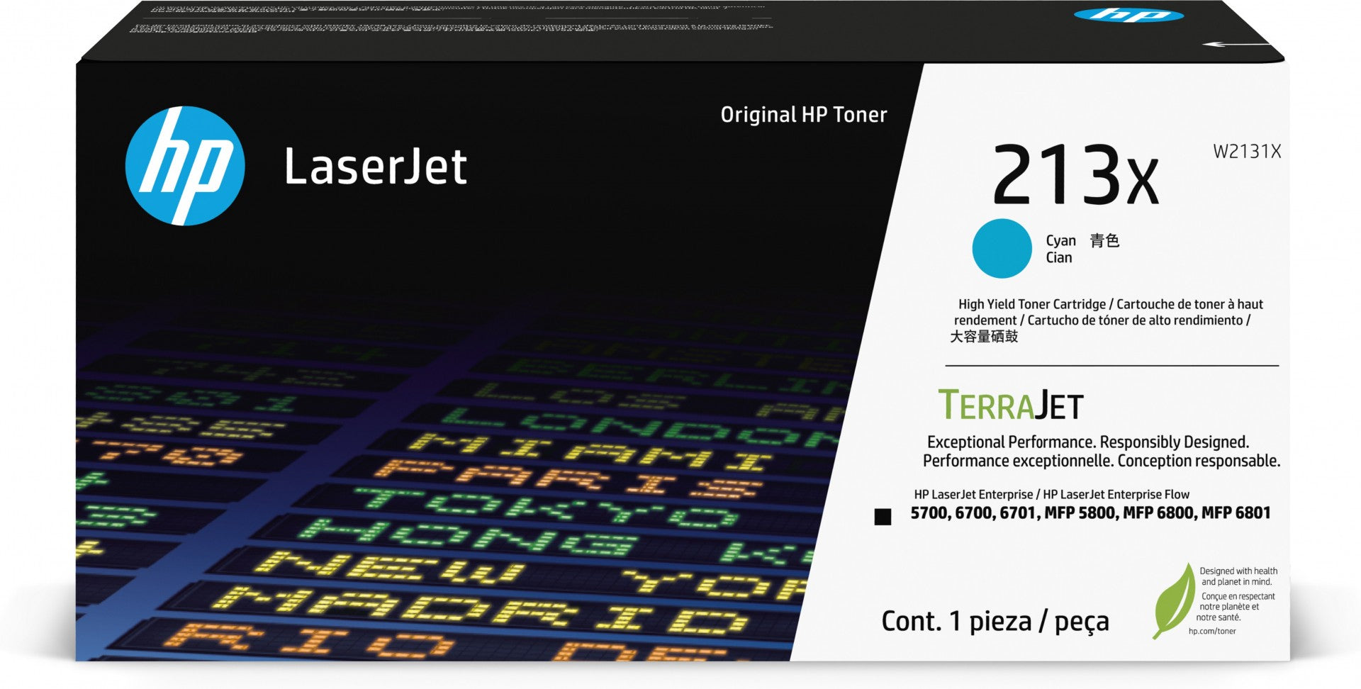 HP 213X Cyan Original LaserJet Toner Cartridge