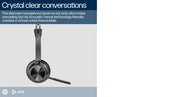 HP Poly Voyager Focus 2 Microsoft Teams Certified USB-C-C Headset +USB-C/A Adapter +Charging Stand Sans fil Arceau Bureau/Centre d'appels Bluetooth Socle de cha