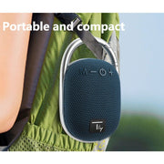 Techly ICASBL321BL Haut-parleur Bluetooth 5.3, 5W TWS, LED USB MicroSD MP3 Bleu