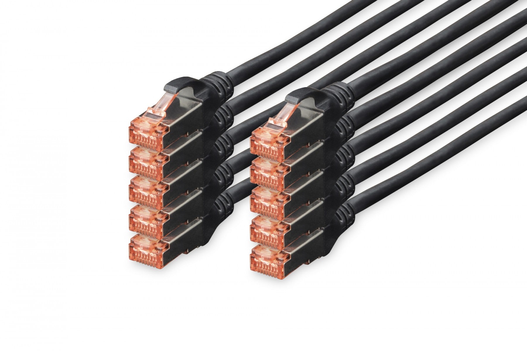 Digitus DK-1644-0025-BL-10 câble de réseau Noir 0,25 m Cat6 S/FTP (S-STP)