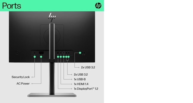 HP Écran E22 G5 FHD 21.5p FHD 1920x1080 HDMI USB hub DisplayPort