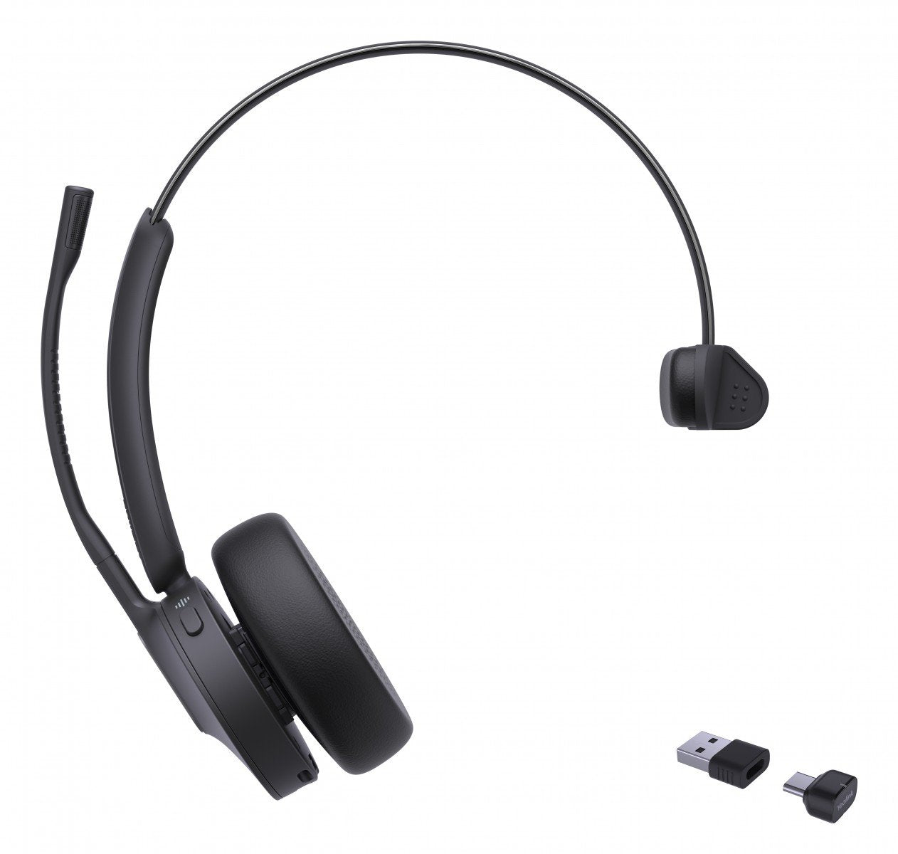 Yealink BH70 Mono UC Sans fil Arceau Bureau/Centre d'appels USB Type-C / USB Type-A Bluetooth Noir