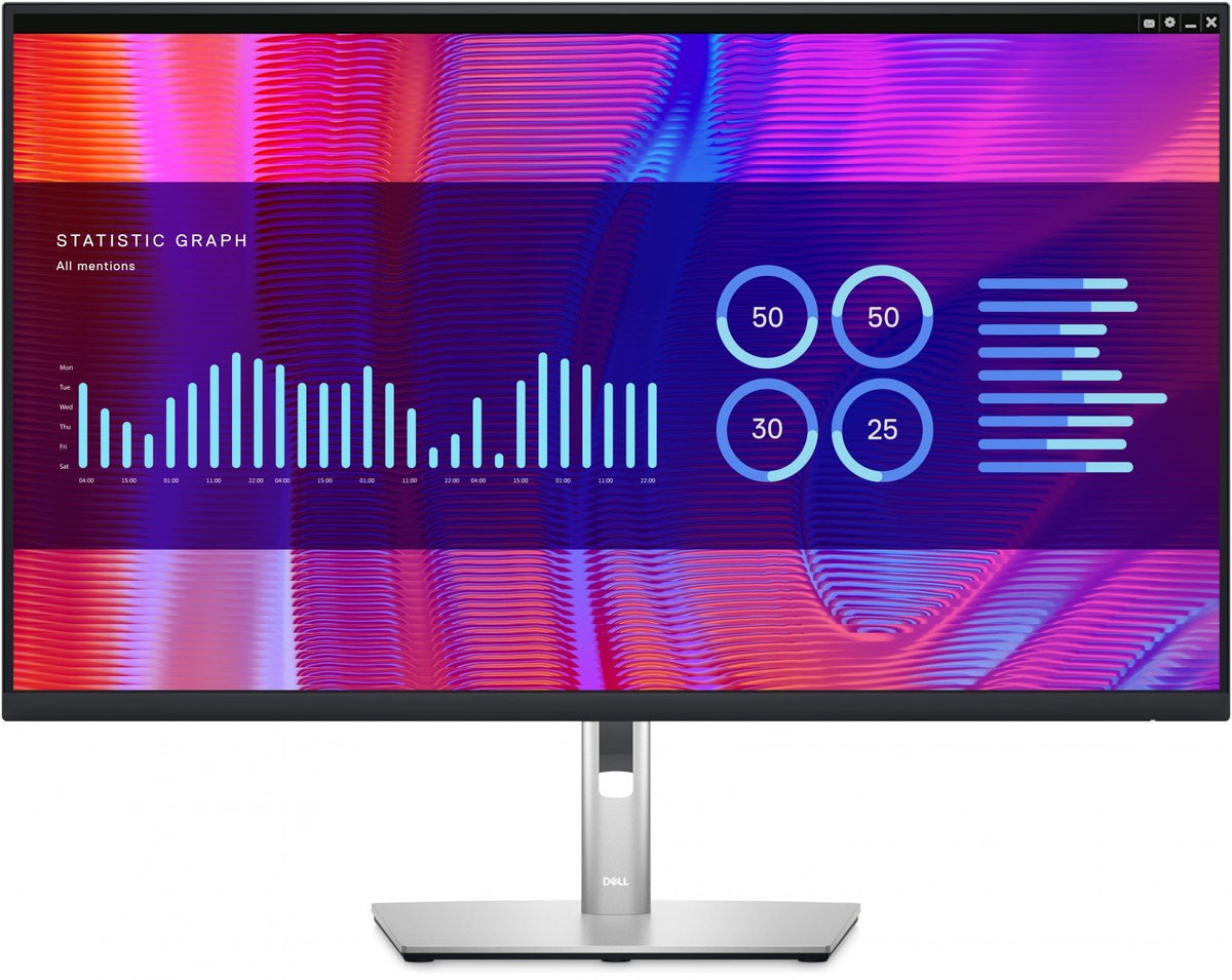 "DELL P Series P3223DE 80 cm (31.5"") 2560 x 1440 pixels Quad HD LCD Noir, Argent"