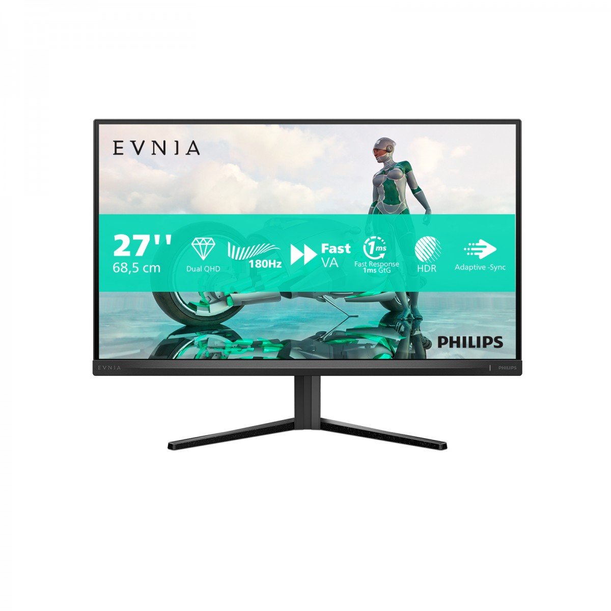 PHILIPS Evnia 3000 27M2N3500NL- Ecran Gaming-  27" - 2560 x 1440 QHD @180 Hz - VA - 300cd/m² - 5000:1 - HDR10 - 0.5 ms - 2xHDMI, DP