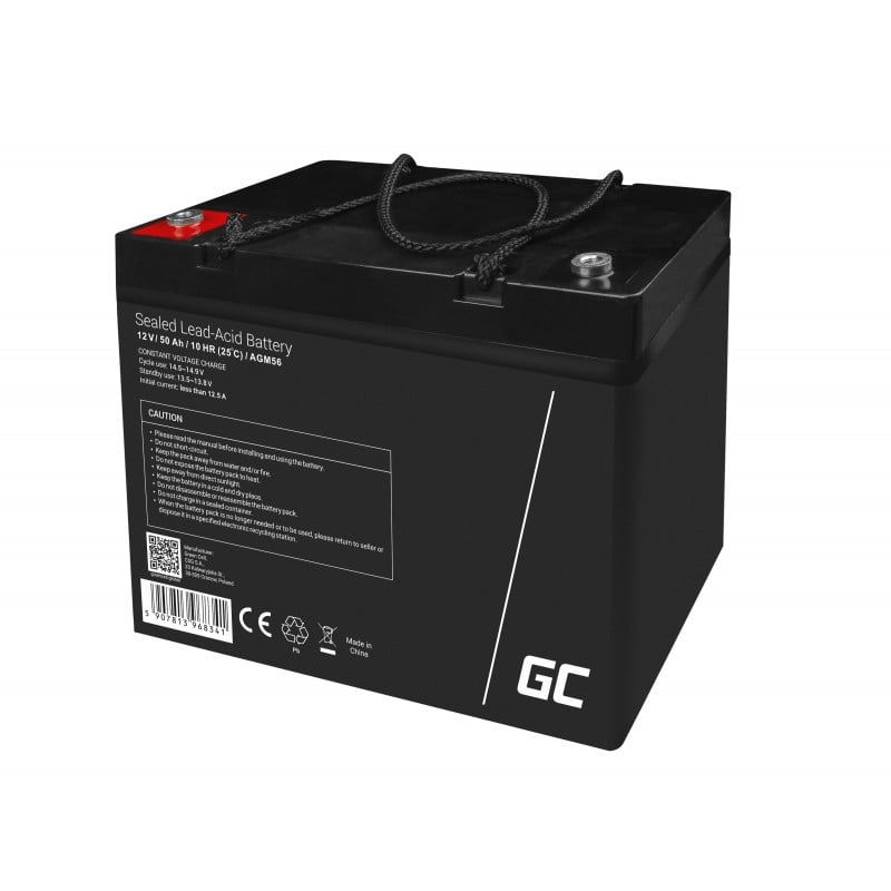 Green Cell AGM56 batterie de véhicule Mat de verre absorbé 50 Ah 12 V