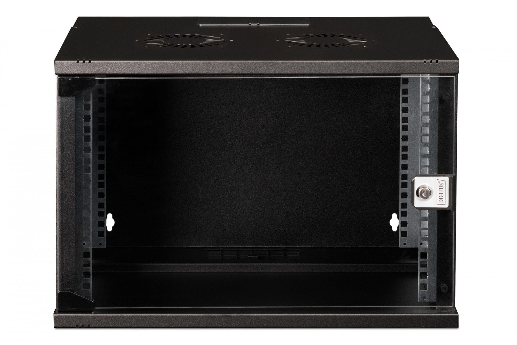 "Armoire réseau murale 19"" 7U, SOHO PRO 370 x 540 x 400 mm, porte en verre, noire, non assemblée, 60 kg"