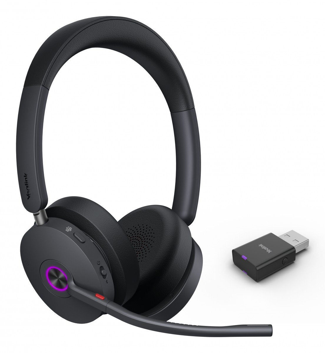 Yealink WH68 Hybrid Teams Avec fil &sans fil Arceau Appels/Musique USB Type-C Bluetooth Noir