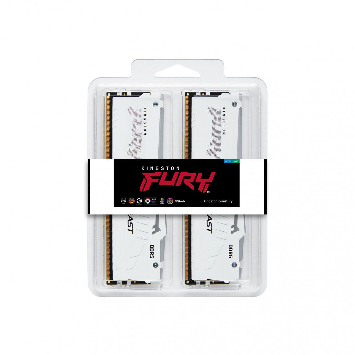 KINGSTON FURY Beast 32Go DIMM 5600MT/s DDR5 CL40 Kit of 2 White RGB XMP