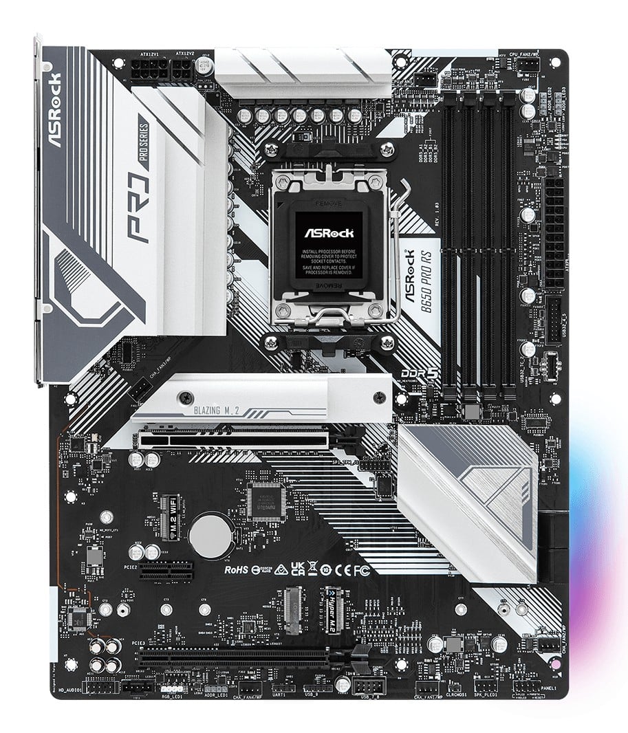 ASRock B650 PRO RS Carte mere ATX pour AMD Ryzen 7000 avec DDR5 et Ethernet 2.5 Gigabit