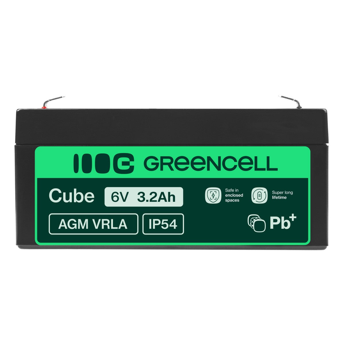 Green Cell AGM14 Batterie de l'onduleur Sealed Lead Acid (VRLA) 6 V 3,2 Ah