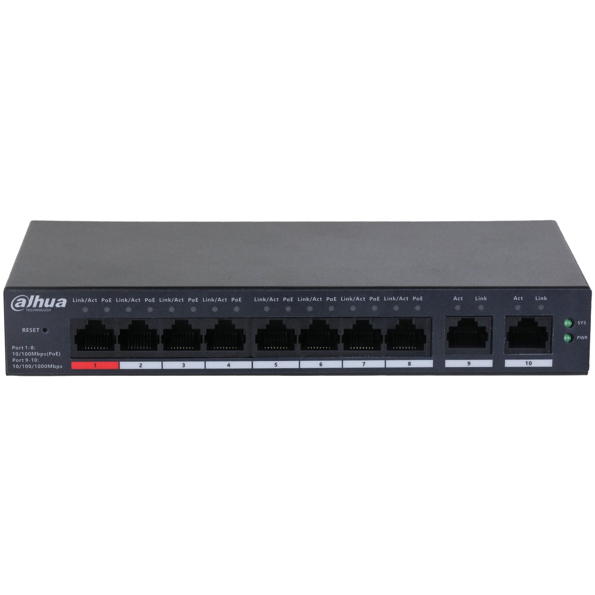 Dahua CS4010-8ET-110 Switch desktopowy zarz¹dzany w chmurze z 10 portami z 8 portami PoE
