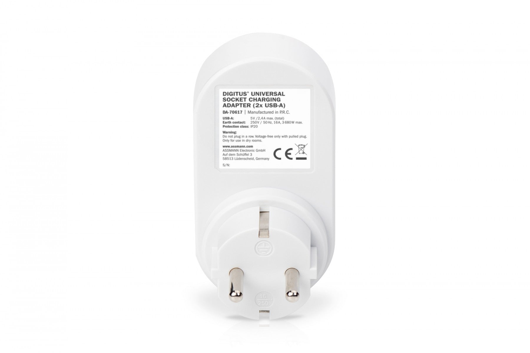Digitus DA-70617 chargeur d'appareils mobiles Gris, Blanc Secteur Intérieure