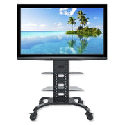 "Techly ICA-TR8 Support TV mobile 32-70"" jusqu'a 40kg réglable 2 étageres"