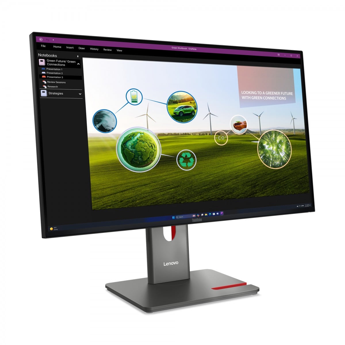 LENOVO ThinkVision P27Q-40 LED Écran 27p 2560x1440 QHD 120Hz IPS 350cd/m2 1500:1 DisplayHDR 10 4ms HDMI DisplayPort DaisyChain