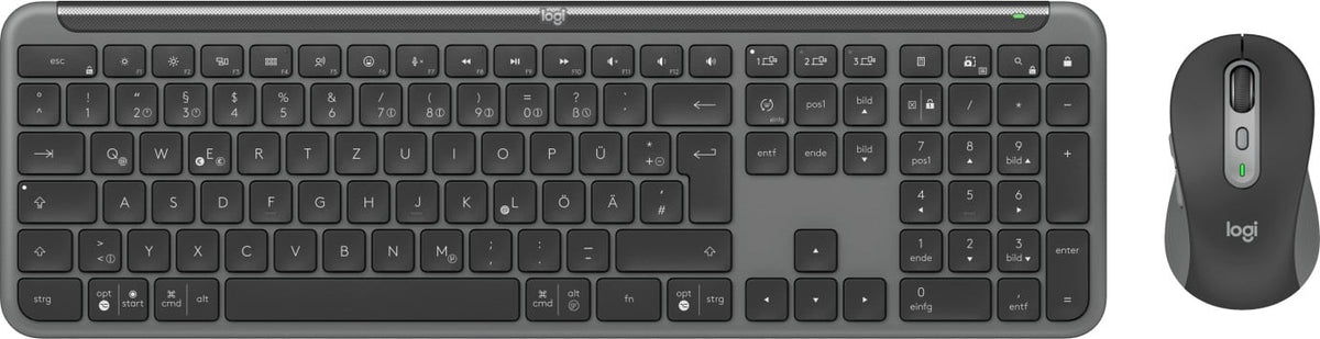 Logitech 920-012483 clavier Souris incluse Bureau RF sans fil + Bluetooth QWERTZ Allemand Graphite
