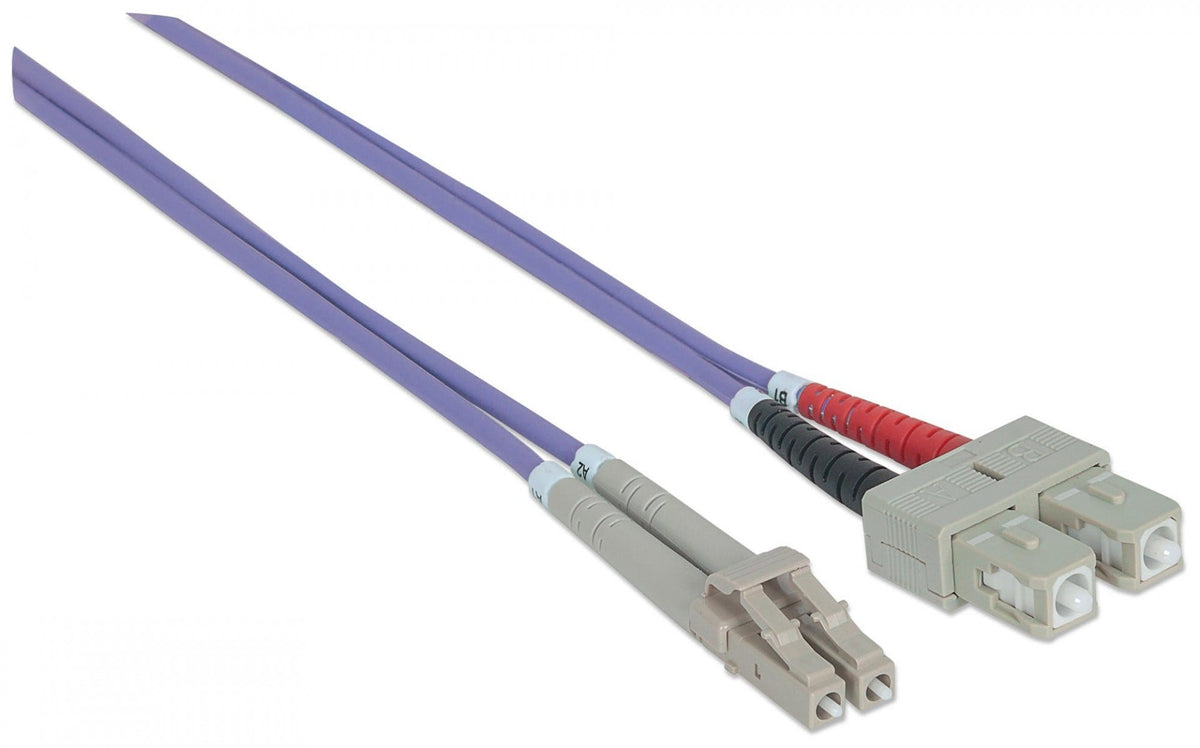 Intellinet 750929 câble de fibre optique 2 m LC SC OM4 Violet