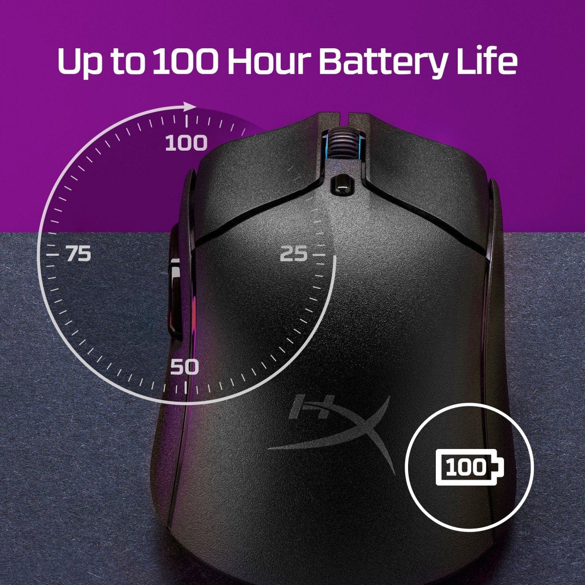 HyperX Pulsefire Haste 2 - souris de jeu sans fil - HyperX 26K 26000 DPI 60g noire