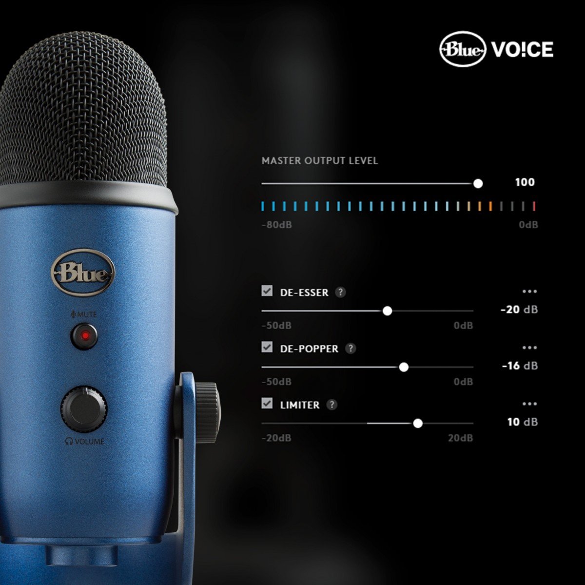 LOGITECH Blue Microphones Yeti 10Year Anniversary Edition microphone USB midnight blue
