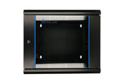 Extralink 9U 600X600 AZH WALL-MOUNTED RACKMOUNT CABINET SWING TYPE BLACK Rack monté sur le mur Noir