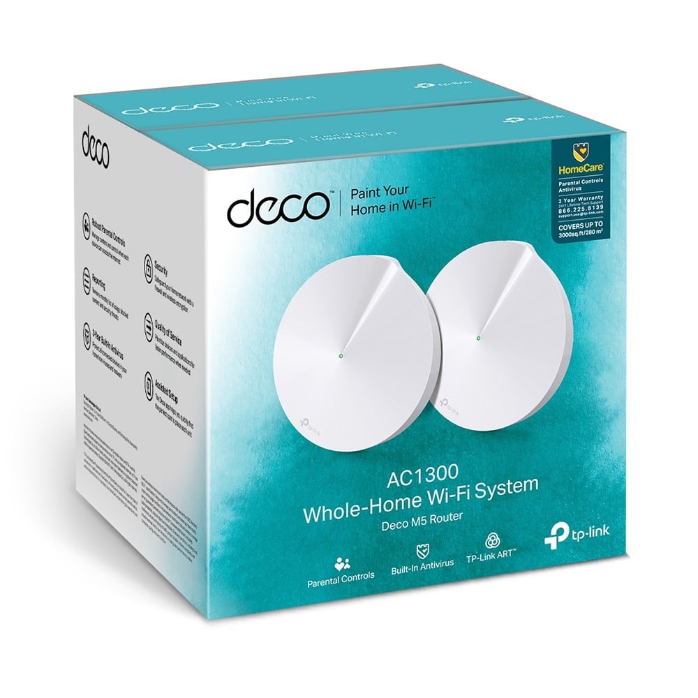 TP-Link Deco M5 (2-Pack) Bi-bande (2,4 GHz / 5 GHz) Wi-Fi 5 (802.11ac) Blanc Interne