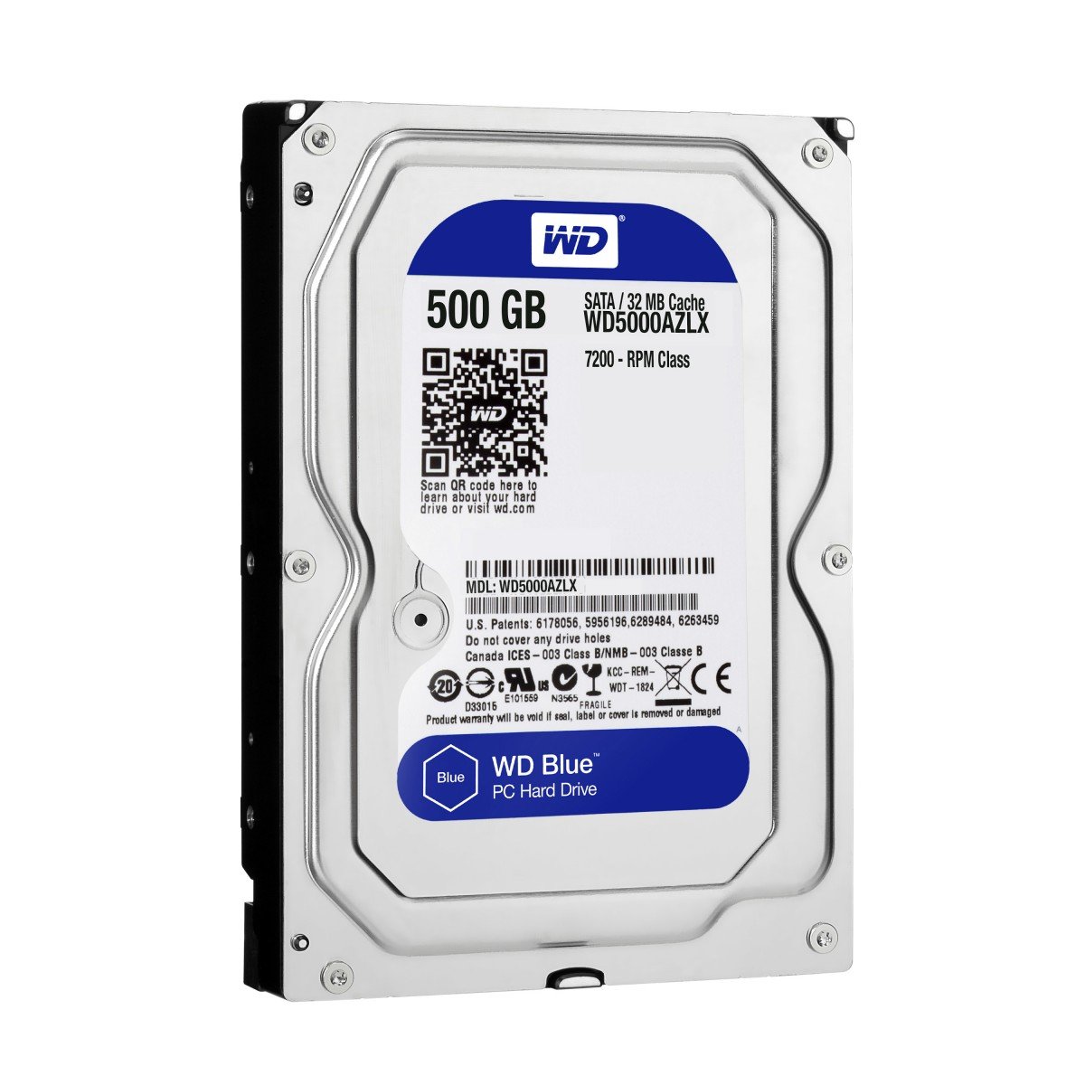 "Blue WD5000AZLX 3.5"" SATA 500GB - Hdd - 7,200 rpm 2 ms - Internal"
