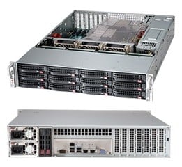 Supermicro CSE-826BAC12-R1K23LPB unité centrale Support Noir 1200 W