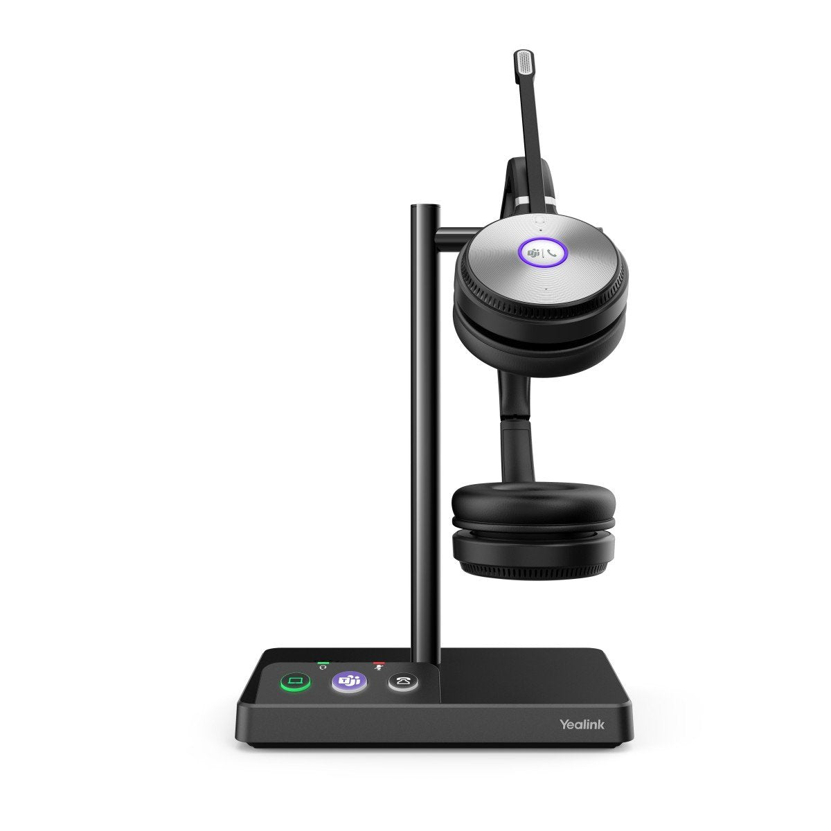 Yealink WH62 Dual UC Sans fil Arceau Bureau/Centre d'appels Micro-USB Socle de chargement Noir