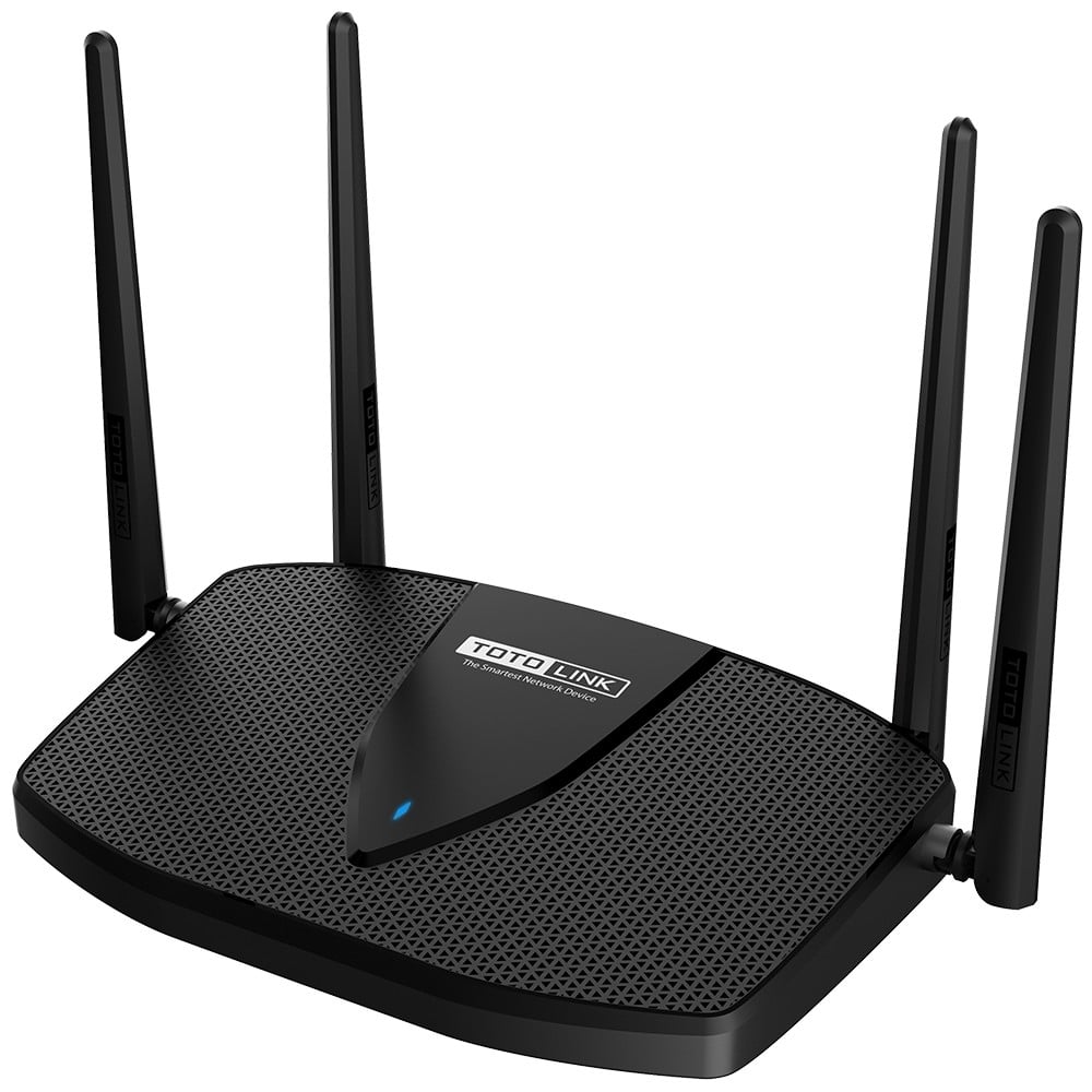 TOTOLINK X5000R AX1800 WIRELESS DUAL BAND GIGABIT ROUTER vlan routeur sans fil Gigabit Ethernet Bi-bande (2,4 GHz / 5 GHz) Noir