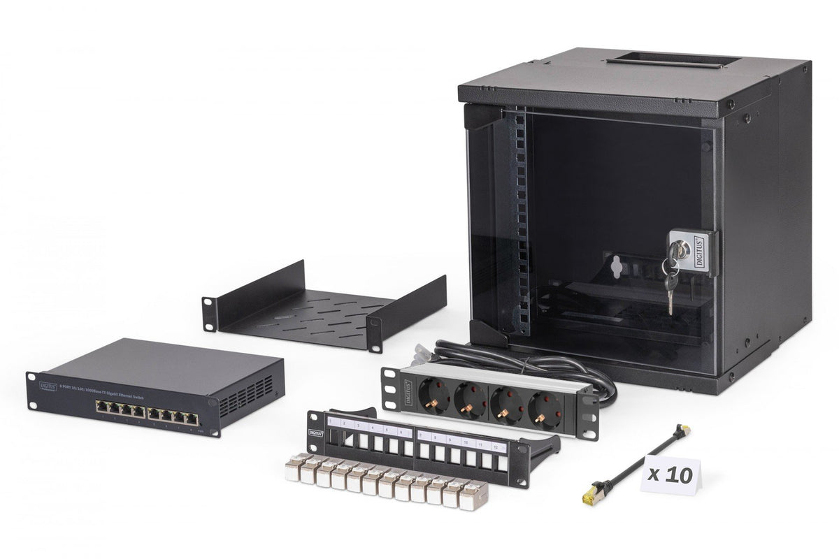 "Digitus DN-49101-SET Ensemble réseau SOHO Pro, 254 mm (10"") - 6U, 315 x 300 mm (l x p)"