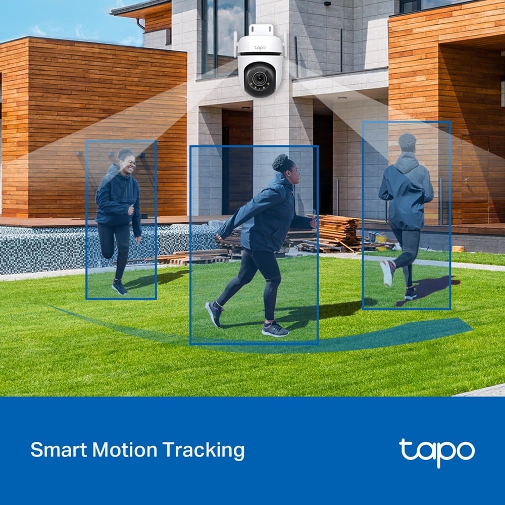 TP-LINK Outdoor Pan/Tilt Security Wi-Fi Camera 2K QHD 2560x1440 2.4GHz 2T2R 2x External Antennas 1x Ethernet Port